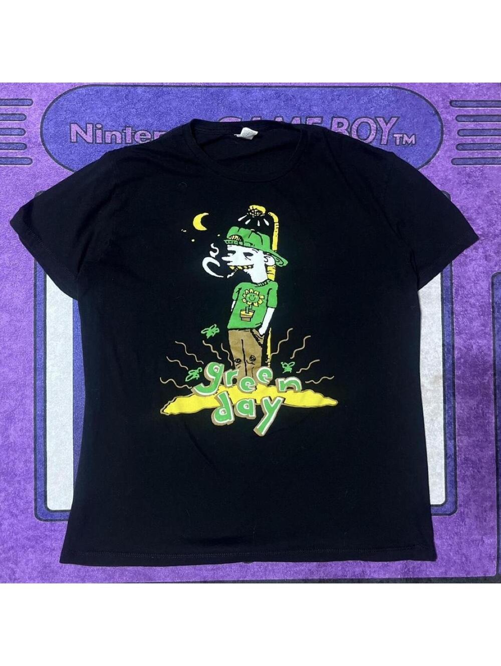 Green Day black skater cotton t-shirt Size XL